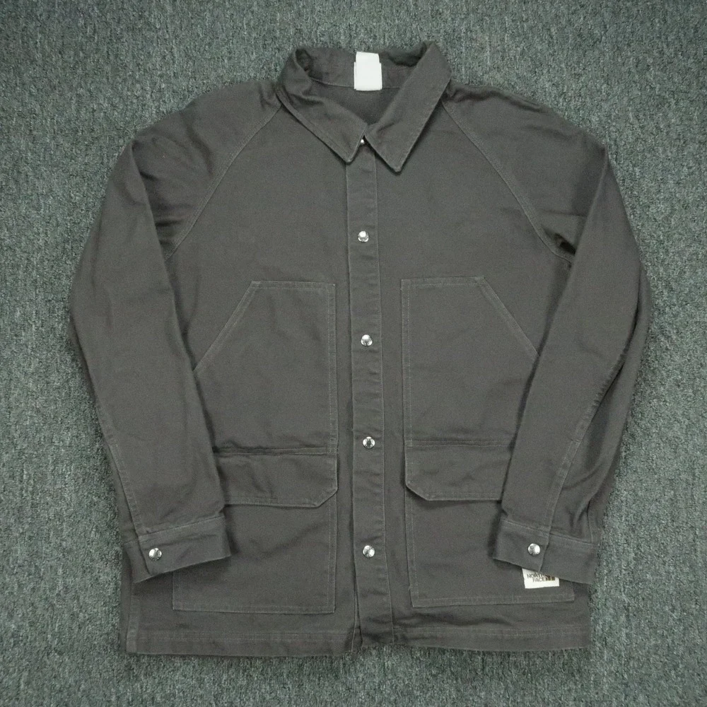 The North Face Jacket Mens Large Gray Outerlands Utility Snap Chore Coat